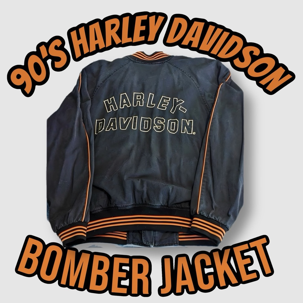 Harley-Davidson Black Jacket with Orange Highlights